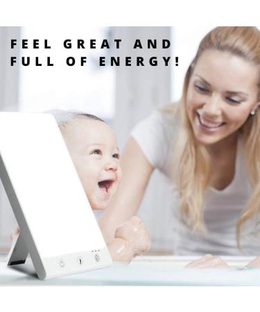 ONOTEC Light Therapy Lamp Ultra-Thin 10000 Lux Therapy Light with 3 Adjustable Brightness Levels Therapy Light with Timer for a Happy Home/Office/Travelling - Buy Online on SooperMarket.com