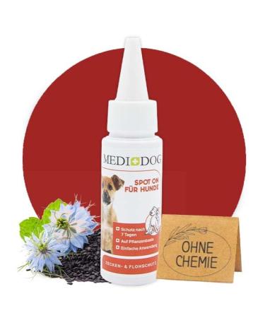 MEDIDOG Natural Spot On 50 ml Tick repellent for all dog breeds ready-to-use solution without harmful chemicals