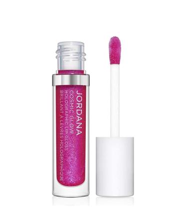 JORDANA Cosmic Glow Holographic Lip Gloss - Brilliant Fuchsia