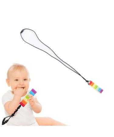 Baby Teether Necklace - Colorful Gum Massage Silicone Sensory Chew Pendant for Girls in Yellow - Buy Online on SooperMarket.com