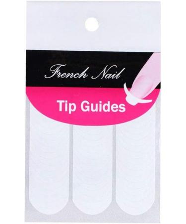 240Pcs French Manicure Nail Art Stickers - Self-Adhesive Tips for Manicure Decoration, DIY Nail Art Tools with Moon Shape Design - White - Buy Online on SooperMarket.com