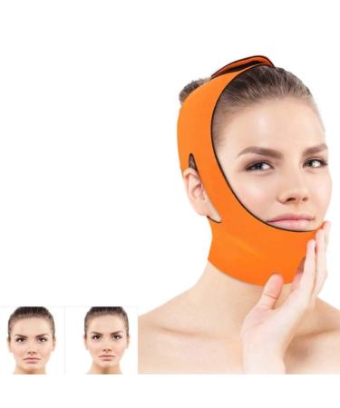 Face Slimming Cheek  V Face Line Belt Breathable Chin Lift Up Anti Wrinkle Sleep Strap(Orange)
