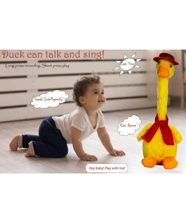 Dariicha Talking Dancing Duck Toy - Repeat what you say, Sing, and Dance - Ideal Christmas Decoration and Kids' Toy with Red Bandana - Buy Online on SooperMarket.com