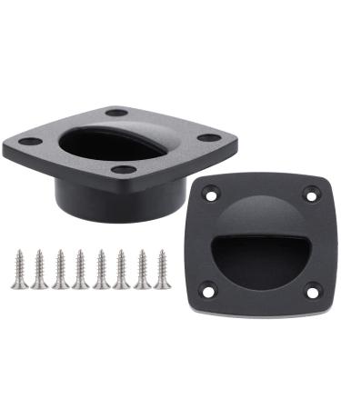 VTurboWay 2 Pcs Nylon Square Flush Pull Handle, Marine Boat Yacht Cabin Accesories, Black