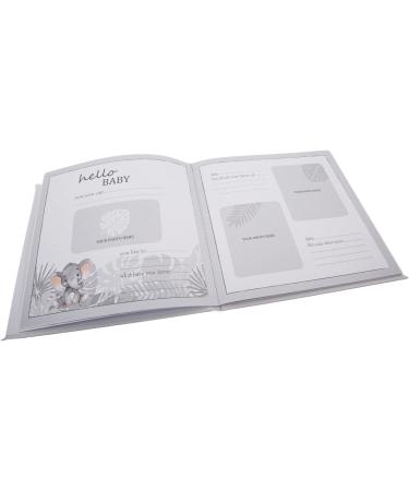 Grey Elephant Themed Baby Growth Records Book | Personalize First Adventures, First Haircut, First Christmas | 32 Page Keepsake Album - Buy Online on SooperMarket.com