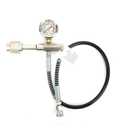 Air Fill Adapter Stainless Steel 347 Hex Gauge Air Fill Valve Fill Station Air Refill Charging Kit Adapter for Outdoor