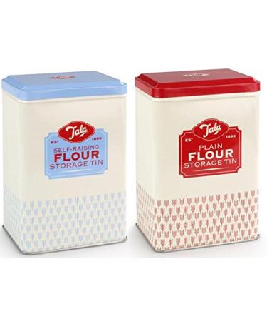 Set of Plain & Self Raising Flour Tins