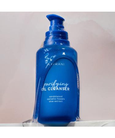 AAVRANI Purifying Oil Cleanser - Non-Greasy Makeup Remover for All Skin Types | Nourishing Sandalwood & Aloe | 3.4 Fl Oz - Buy Online on SooperMarket.com