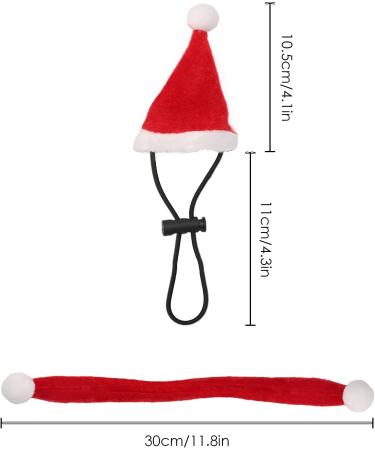Petyoung Reptiles Hat & Scarf Set for Lizards Bearded Dragons Geckos - Christmas Hat Shell Red Leash & Dishes - Perfect Gift for Small Animals - Buy Online on SooperMarket.com