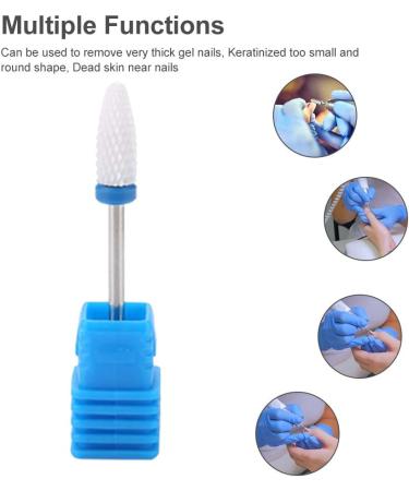 TMISHION Premium Ceramic Nail Drills Acrylic Nail Care Tool with 5 Drill Bits Safety Cuticle Clean Gel Removal(#4) - Buy Online on SooperMarket.com