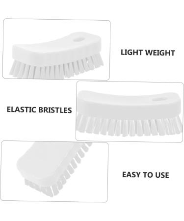 PLAFOPE Nail Brush Fingernail Clean Handle Fingernail Scrubber Finger Nail Scrubber Nail Scrubbing Brush Cleaning Brush Shoes Cleaner Shoe Cleaner White Food Grade Polyester Cleaning Ball 11.5x5cm White - Buy Online on SooperMarket.com
