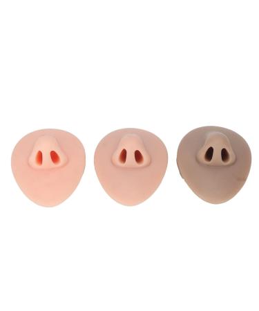 3-Part Silicone Nose Model for Piercing Practice | Soft 3D Display with Acrylic Stand - Buy Online on SooperMarket.com