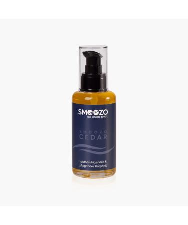 Smoozo body care oil vegan 100ml - massage oil skin -friendly - tightening vegan body oil - pure & natural skin oil with dry skin - perfect after shaving (Cedar 100 ml) Cedar 100.00 ml (1 Pack)