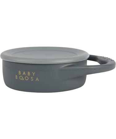 Baby Boosa Surprise Snack Pot | Dentist-Developed No-Spill Cup for Easy Finger Food Access | Collapsible & Soft | Perfect for On-The-Go Day Trips | Comfy Grip & Easy to Clean | Explore Healthy BLW Treats | Charcoal Grey - Buy Online on SooperMarket.com