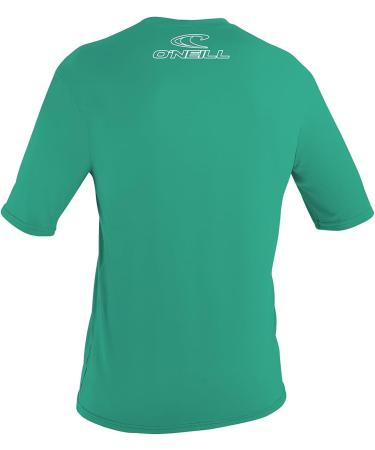 O'Neill Kids' Youth Basic Skins 50+ Short Sleeve Rash Guard Seaglass 14 - Best for UV Protection - Buy Online on SooperMarket.com