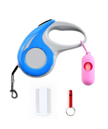 Ruayia New classic pull -out leash for dogs up to 52 kg - ultra -high belt - 360 guide and braking system - 5 m - blue 5m blue