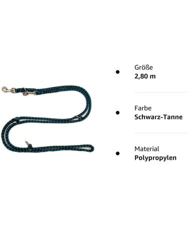 Premium Double Dog Leash - 2.80m Stable Practice Line for Medium Dogs (Up to 45kg) - 39 Colors Available - Buy Online on SooperMarket.com