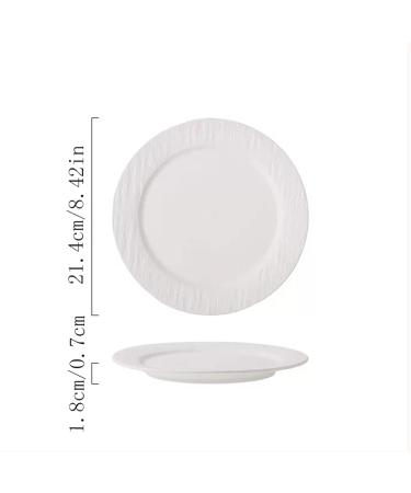 Serving Plates Steak Plate Western Food Chinese Plate Household White Plate Simple Plate Breakfast Dessert Flat Plate Restaurant Kitchen Plate for Appetizer Dinner and Desserts (Color : White Siz Small White - Buy Online on SooperMarket.com