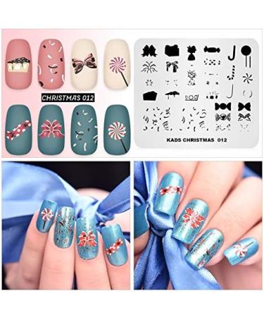 Christmas Theme Nail Art Stamping Plate - Candy Cake Dessert Design - DIY Manicure Print Tool - Buy Online on SooperMarket.com