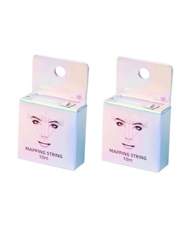 ABOOFAN 2Pcs Eyebrow positioning line supplies t tool eyebrow stencil makeup tools white digital ruler