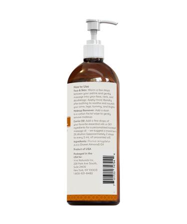 100% Pure Sweet Almond Oil for Hair and Skin - Non-Greasy Massage Oil - Carrier Oil for Essential Oils - Expeller-Pressed - Non-GMO - 16 fl oz - Buy Online on SooperMarket.com