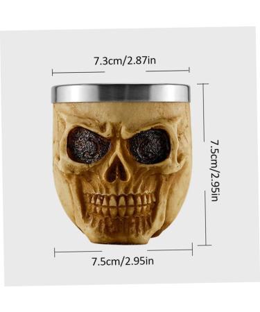 Stainless Steel Shaving Bowl Soap Cup for Foaming | Beard Brush Shaving Mug Skull Design - Buy Online on SooperMarket.com