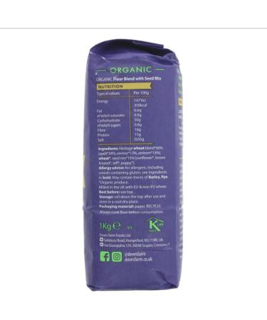 Doves Farm | Organic Heritage Seeded Bread Flour 1kg | Organic Flour Blend with Seed Mix | bread flour and seeds makes delicious and flavourful bread. - Buy Online on SooperMarket.com