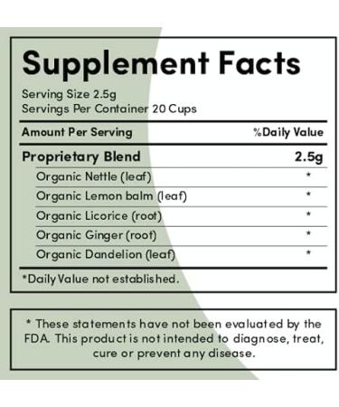 AIP Tea Allergy & Sinus Relief - Seasonal Support, Autoimmune Protocol Diet, Whole30 & Paleo-Friendly - Nettle, Dandelion, Lemon Balm - Buy Online on SooperMarket.com