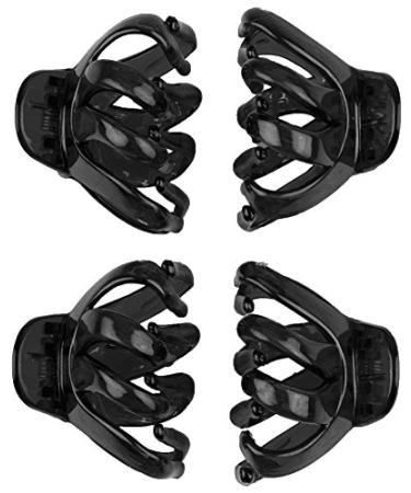 Titania hair clips section clips octopus black 4 pieces
