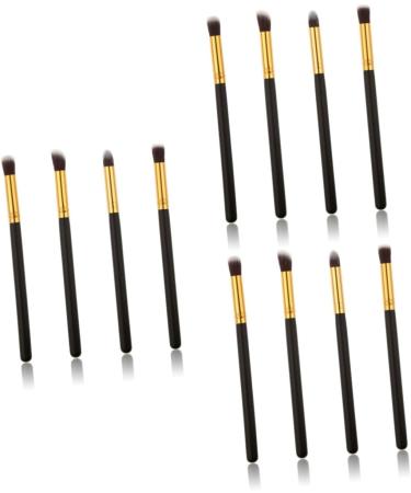 Baluue 12 Pcs Eye Make-up Brush Kit Concealer Brushes Cream Eyeshadow Glitter Eyeshadow Foundation Makeup mediumx3pcs Black+goldx3pcs - Buy Online on SooperMarket.com