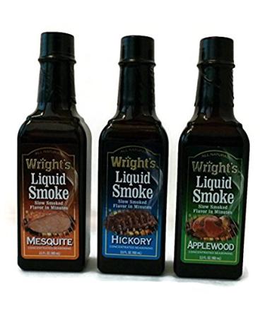 Wright's Liquid Smoke Applewood,Hickory & Mesquite (3 Pack) 3.5 oz