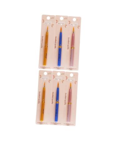 NOLITOY 6 Pcs Lip Liner Brush Lip Cosmetic Lipstick Wand Applicator Eyeshadow Brush Portable Eyeshadow Foundation Brush Retractable Lip Brush Makeup Tool Travel Metal Face Eye Shadow 10.5x0.5cmx2pcs Random Colorx2pcs