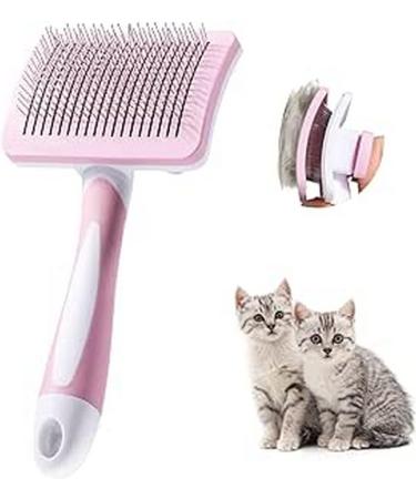 Vinabo Self-cleaning Pet Brush Brush for Long and Short Hair For Dogs Cats Effectively Eliminate Tomentosis Undercoat Tangles Pink