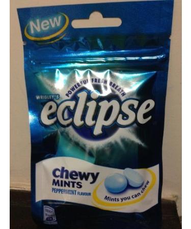 Wrigley's Eclipse Peppermint Chewy Mints Powerful Fresh Breath x 5 Packs by Wrigley's