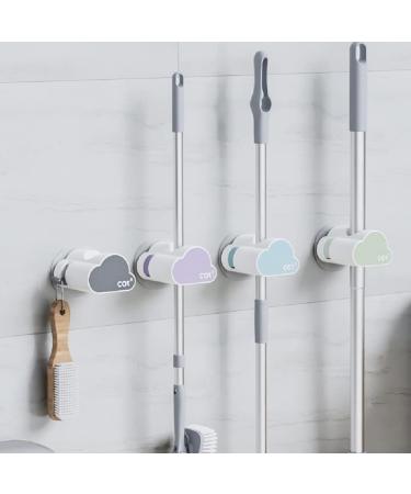 Self Adhesive Cloud Shape Broom Holder + Dustpan Hanger - Blue 4 | Ideal for Home, Garden, Garage Storage - Buy Online on SooperMarket.com