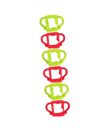 Toyvian 6 Pcs Silicone Bottle Handle Bottle Handles Bottle Handle Handle Bottle Handle Bottle Handle Grip Milk Bottle Newborn 13.00X7.00X6.50CMx3pcs Assorted Colorx3pcs