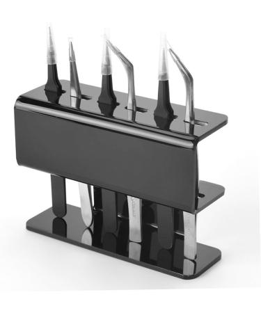 Tweezer stand Tweezer Stand 6 Holes Eyelash Tool Holder Acrylic Eyelashes Extension Supplies Display Black - Buy Online on SooperMarket.com