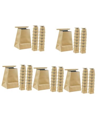 Car Trash Bag 75 Pcs Vomit Bag Travel Kraft Paper Light Brown Vomit Bags Disposable