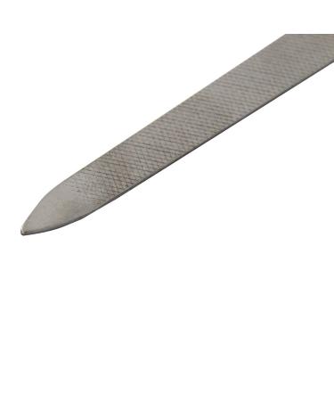 Yeshan Stainless Steel Triple-cut Long Nail File with Nail Cleaner Tip 5.5 Inch Pack of 2 - Professional Nail Care Tool - Buy Online on SooperMarket.com