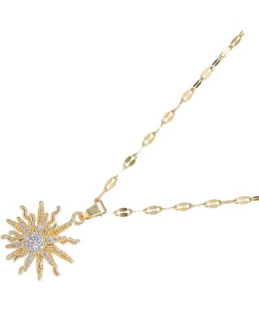 OralGos Rotating Cubic Zirconia Flower Pendant Necklace | Adjustable Choker Fashion Jewelry - International Shipping - Buy Online on SooperMarket.com