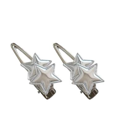 JSGHGDF Metallic Shape Hair Clip Spring Hair Clip for Woman Taking Photo Shopping Travel n-slip 1 pair