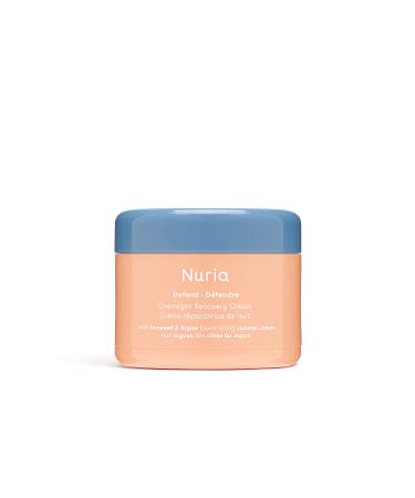 Nuria - Defend Overnight Face Cream Facial Moisturizer for Nighttime Skin Recovery Night Cream for Face with Seaweed Brown Algae and Aloe Leaf Juice 50mL/1.7 fl oz