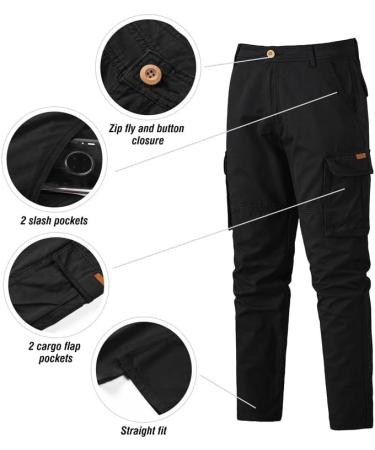 JMIERR Men's Casual Cargo Pants - Cotton Chino Hiking Outdoor Work Pants with 6 Pockets - Buy Online on SooperMarket.com