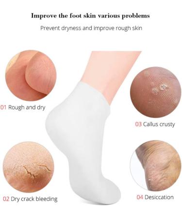 1Pair Moisturizing Socks Overnight Spa Cotton Socks Treatment Intensive Repair Dry Cracked Feet White XL - Buy Online on SooperMarket.com