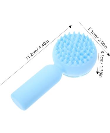 Healeved Face Pore Handheld Brush Facial Brush Silicone Bristles Face Cleaning 11.20X5.10X3.50CM Blue - Buy Online on SooperMarket.com