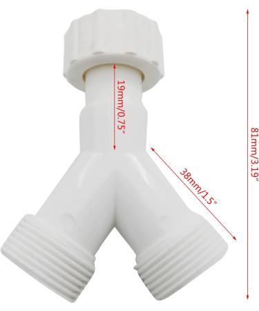 Hose Y Splitter Connector 3/4 Inch Y Connector Leak Proof Seal Long Lasting Usage Simple Installs Leak Proof Hose Connector - Buy Online on SooperMarket.com