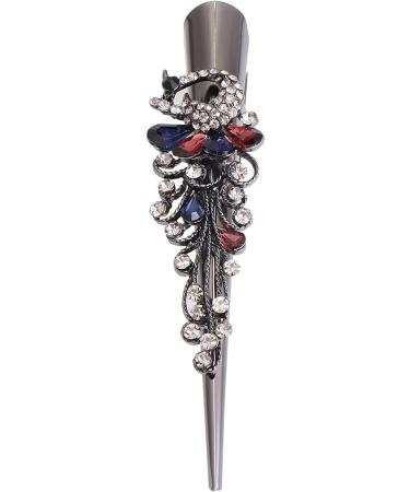 Metal Duckbill Hair Clips 2PC Large Vintage Rhinestone Duckbill Alligator Clips Crystal Teeth Hair Barrettes Duckbill Hairpins for Women Girls (Colorful+ ) - Buy Online on SooperMarket.com