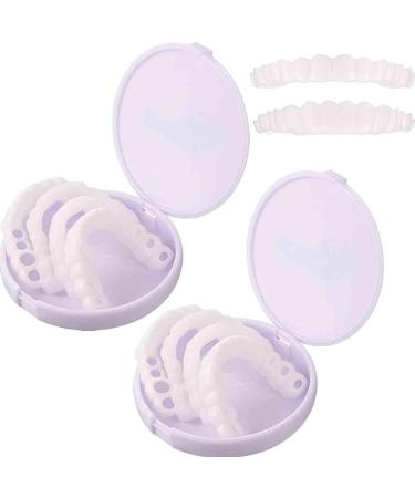 Watsky 4 couples cosmetic teeth veneer fake prosthesis teeth instant perfect smile braces comfort fit flex teeth no pain no drilling improve your smile in a few minutes