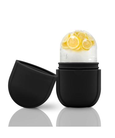 Ice Roller for Face and Eye  Upgrated Ice Face Roller Facial Beauty Ice Roller Skin Care Tools  Ice Facial Cube  Gua Sha Face Massage  Silicone Ice Mold for Face Beauty (Black)