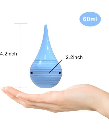 Rubber Ear Syringe BVN Hand Bulb 60ml - Ear Wax Removal for Adults and Children - Blue Texture - Buy Online on SooperMarket.com